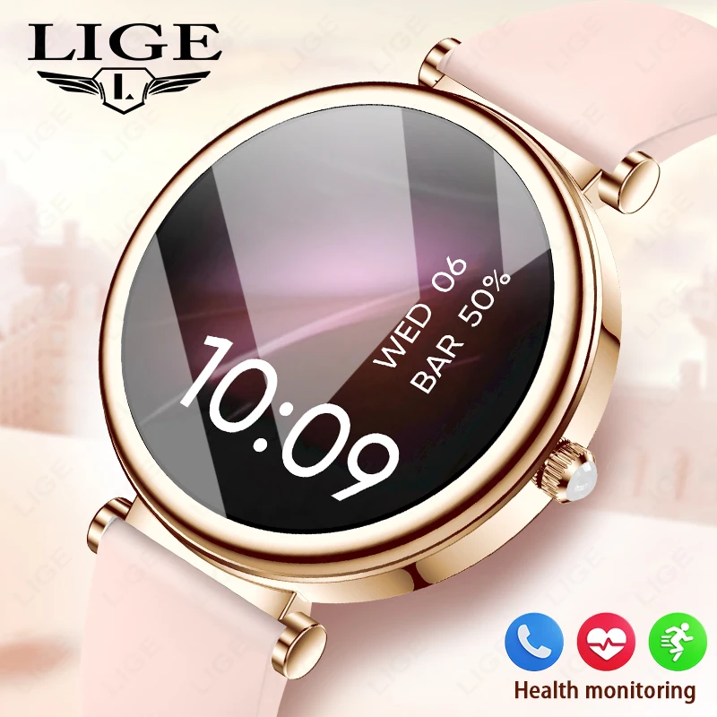 

2026 Ladies' Fashion Smartwatch Bluetooth Call Heart Rate Health Monitoring IP67 Waterproof HD Screen Smart Watch Gift Women