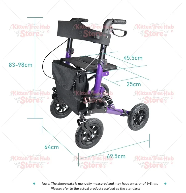 Professional Medical equipment foldable Walker Aluminium Light Weigh