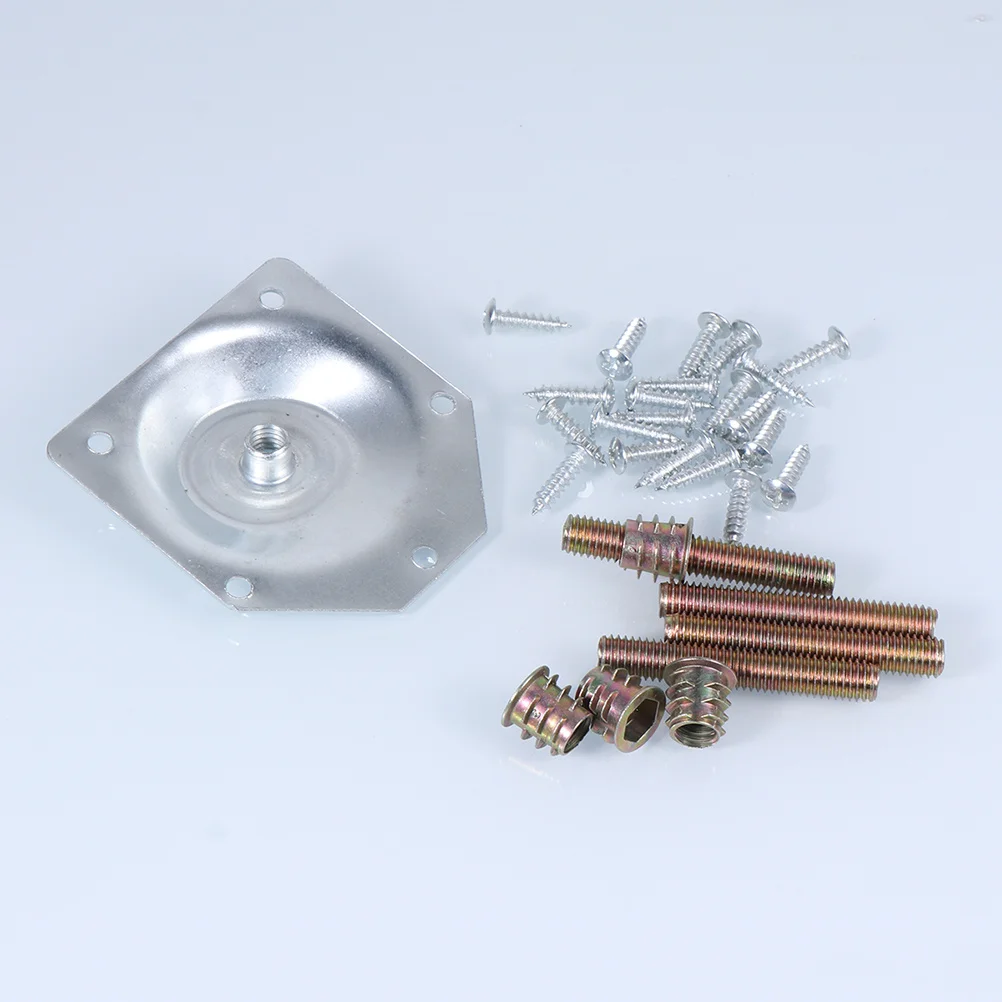 

6Pcs Table Leg Fixators Durable Material for Northern European Tea Table Chair Bedside Cabinet Silver Bevel Iron Plate