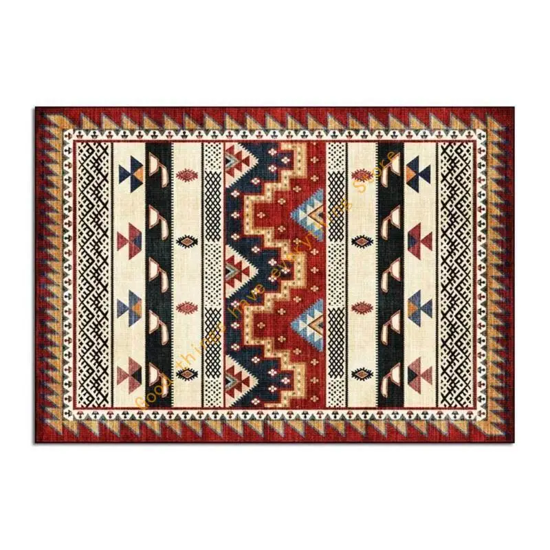 Quality Polyester Rug Area Rug with Ethnic Patterns Carpet for Home Use 55KF