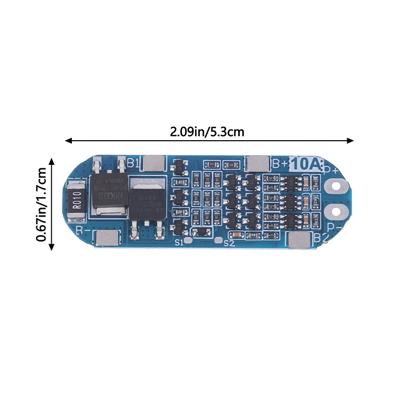 Placa de proteção do carregador de bateria de lítio 3S 10A 12.6V 18650 Power Bank Carregamento BMS 3S Placa de circuito de bateria de íon-lítio