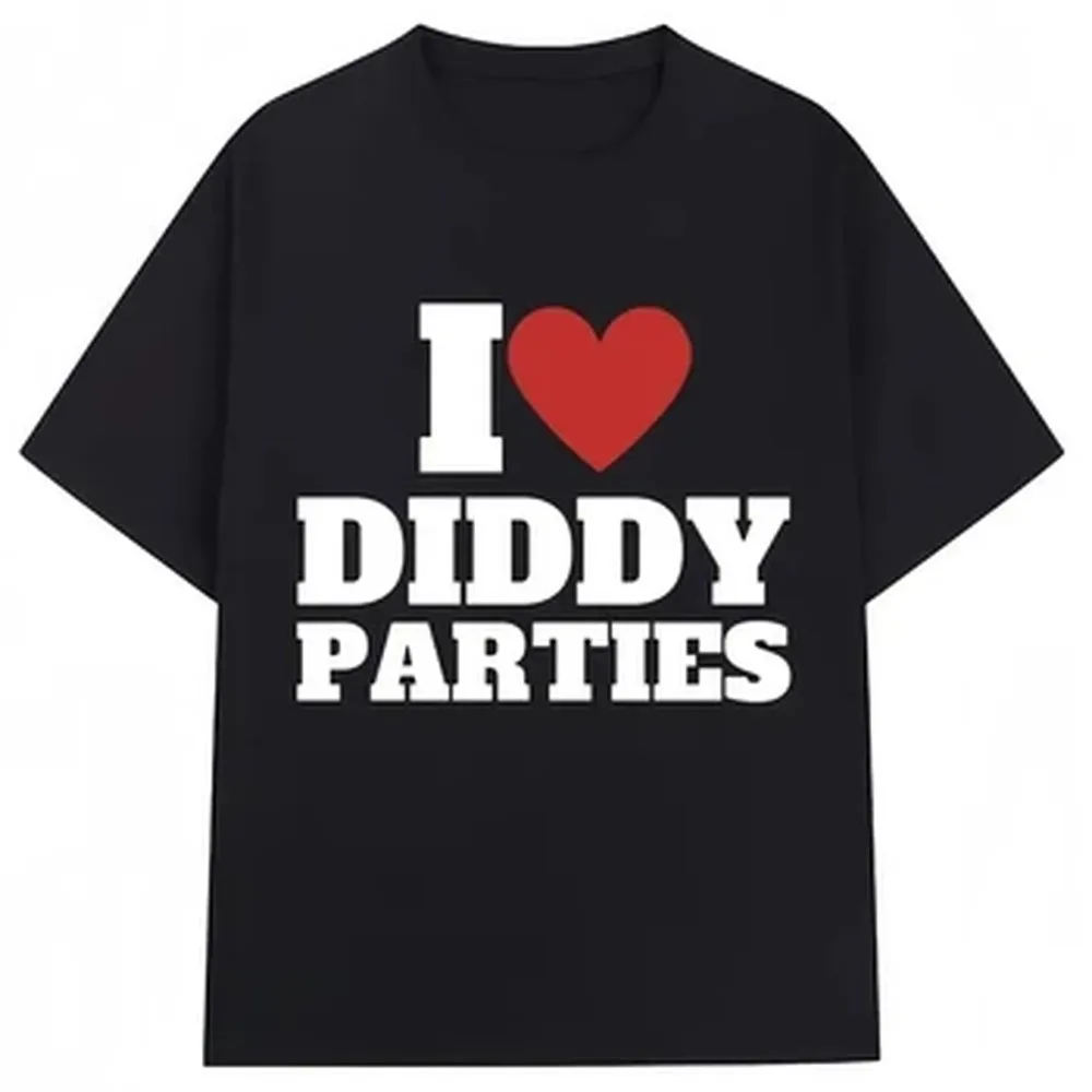Summer I Love Diddy Parties Funny Print T Shirt Novelty Creativity Fashion Men Women Short Sleeve O-Neck T-shirt Gifts