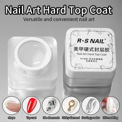 R​S NAIL 5g Hard Top Coat UV LED Gel Nail Polish No Wipe Top Gel Transparent Reinforce Gel Rhinestone Glue Nail Art DIY Salons