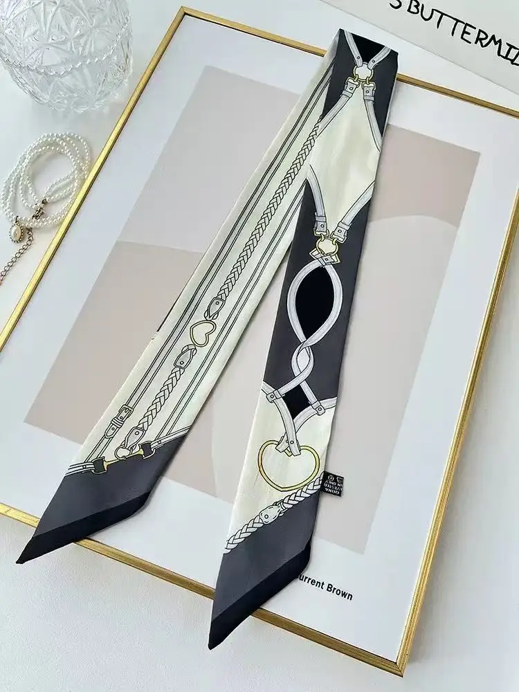 5*90 سنتيمتر وشاح حريري حقيبة التفاف مقبض وشاح حريري حقيبة يد مقبض الشريط حقيبة جلدية دلو حقيبة شريط مزخرف قلادة غاسل