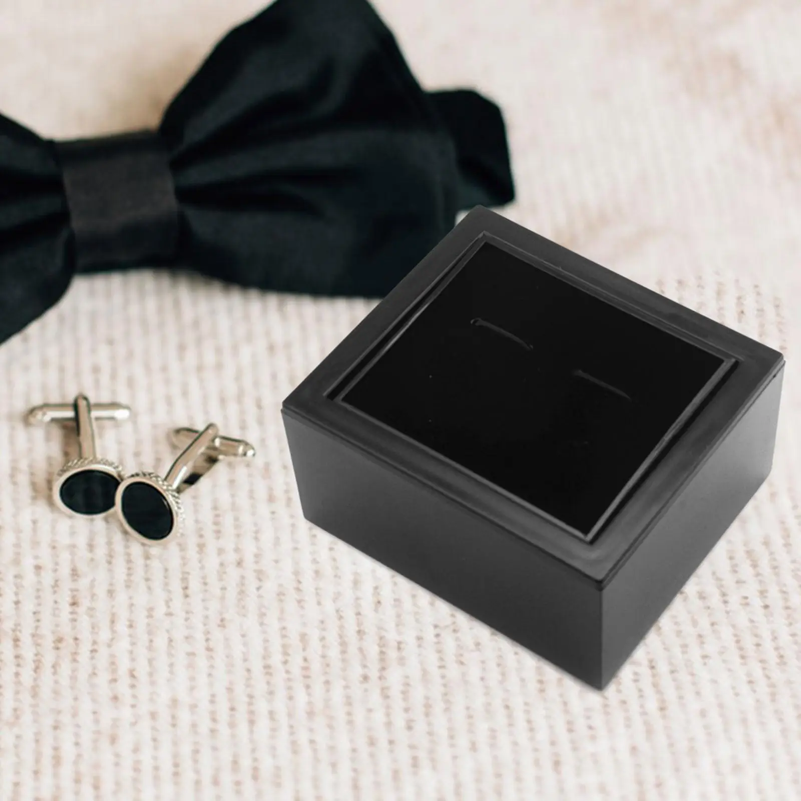 

Cufflink Box Case Cufflinks Display Box Black Cufflinks Holder Storage Box Portable Cuff Links Organizer Box Jewelry Gift Box