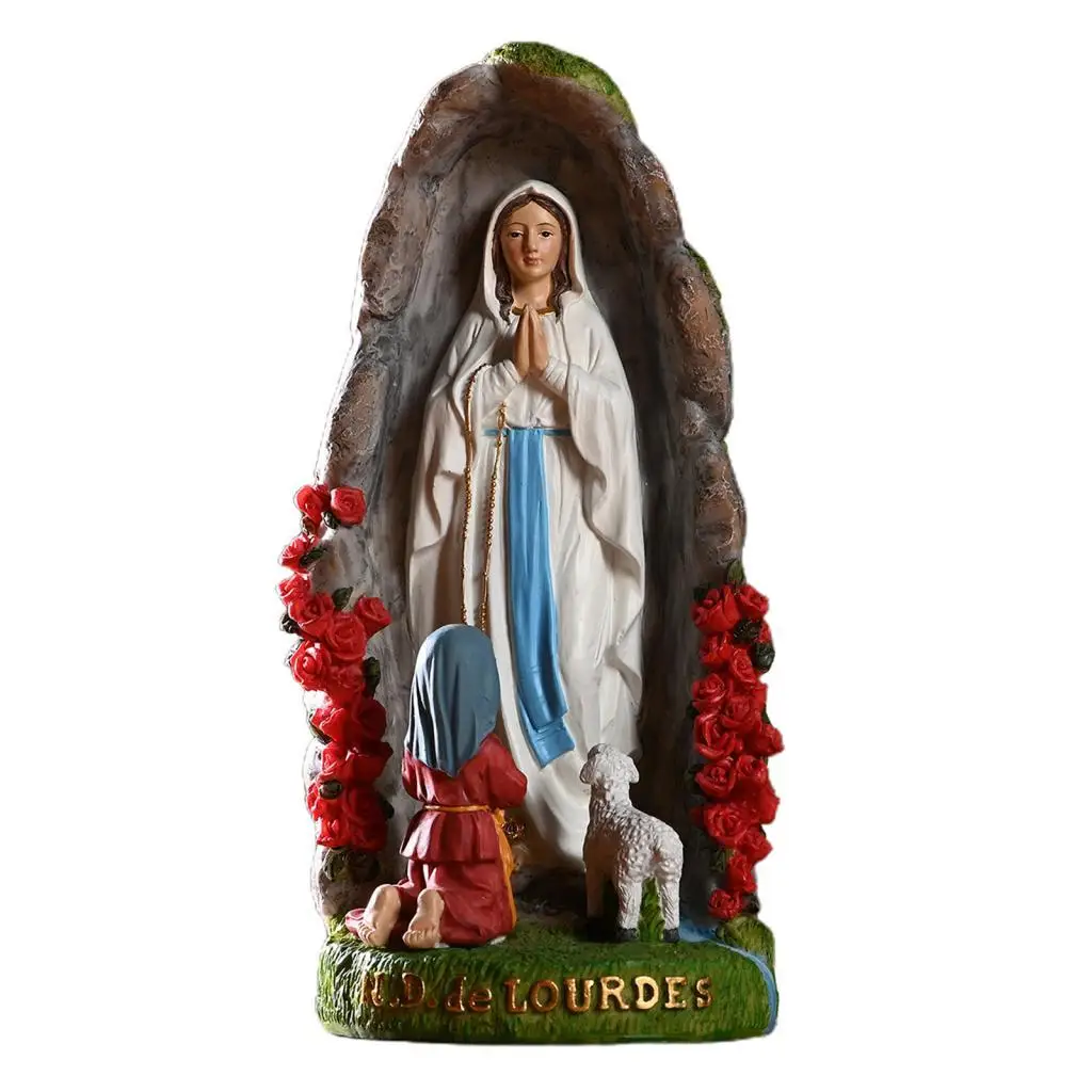 Our Lady of Guadalupe Virgin Mary Religious Figurine, Great Attention to Color