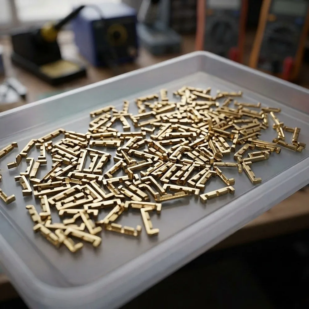453U Type Crimp Connectors 200pcs Brass Terminals 0 5MM 1 5 Square Millimeters Suitable for Electrical Quick Connect/Disconnect
