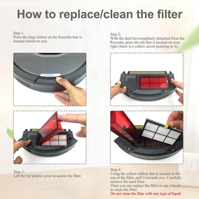 Filter Hauptseiten bürsten für irobot roomba 800 900 Serie 805 864 871 891 960 961 964 980 Staubsauger Ersatz