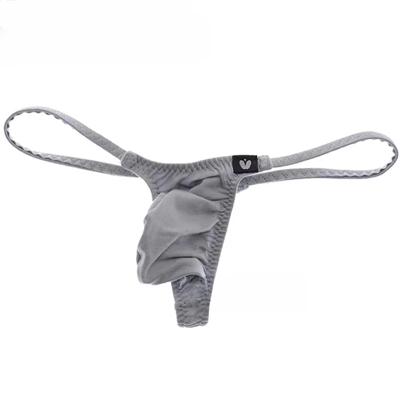Men\'s Pouch Thong Low Waist T Pants Sexy Low Waist Men\'s Underwear Simple Mini Sissy Undies G-Strings & Thongs