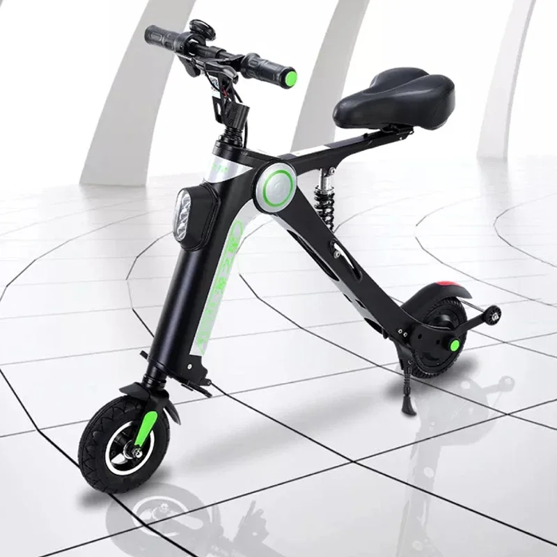 Ultra Lightweight Portable Bicycle, Adult Commuting, Electric Lithium Ion Battery