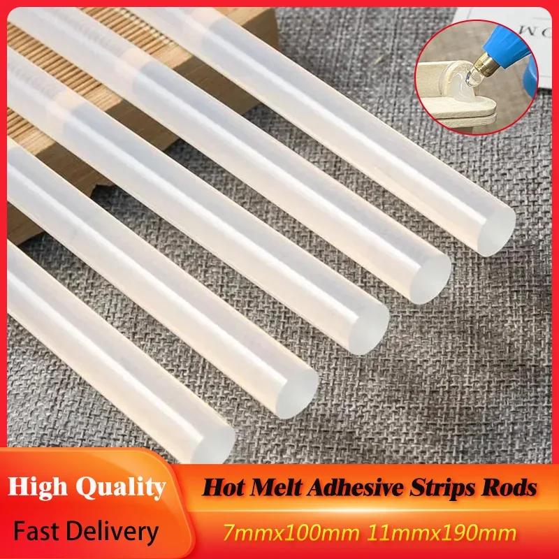 High Viscosity Hot Melt Adhesive Strips Rods 7mmx100mm 11mmx190mm Translucent High Temp Hot Melt Glue For DIY Industrial Repair