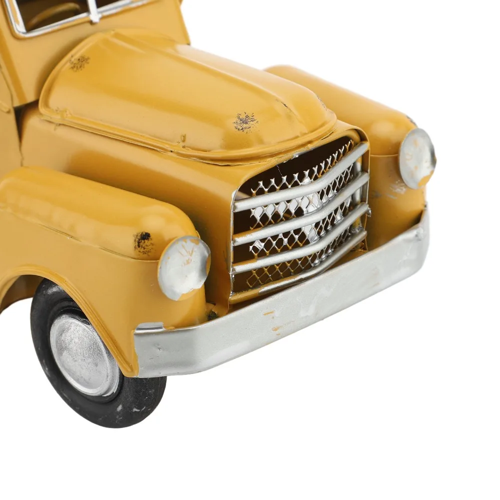 Collectible Vehicles Iron Pickup Truck Model Vintage Tabletop Metal Model Truck Collectible Truck Gift Outdoor Garden Display