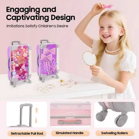 NEW 12PCS Mini Suitcase, Mini Candy Storage Box with 5 Colors, Portable Handheld Gift Travel Box, Simulation Trolley Case