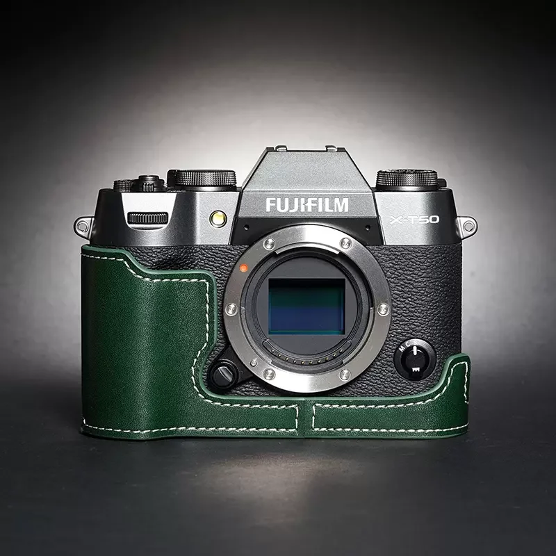 Imagem -04 - Handmade Couro Genuíno Câmera Case Body Box para Fujifilm X-t50 e Xt50 Alta Qualidade