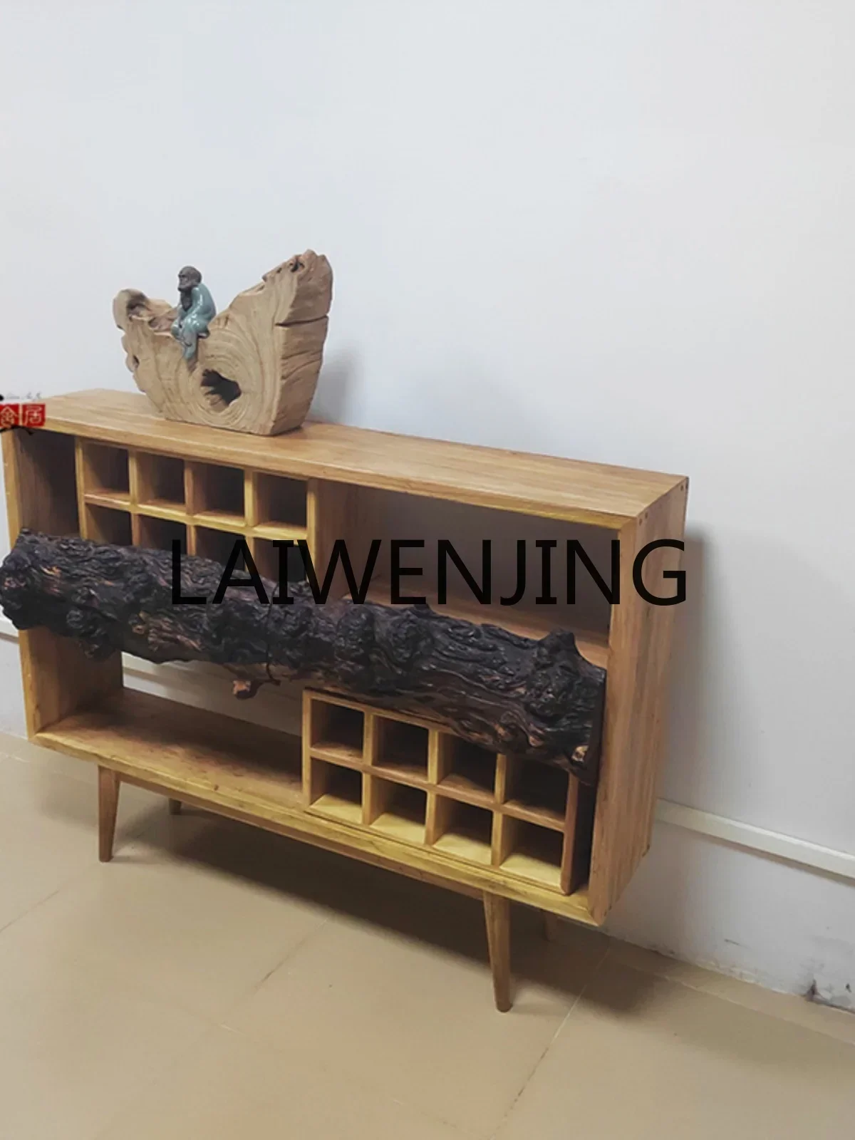 A2-3 New Chinese Bogu frame Solid wood tea cup holder Modern floor-to-ceiling tea room Duobao