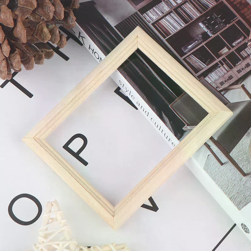 1/12 Dollhouse Miniature Wooden Photo Frame Model Toys Furniture Accessories
