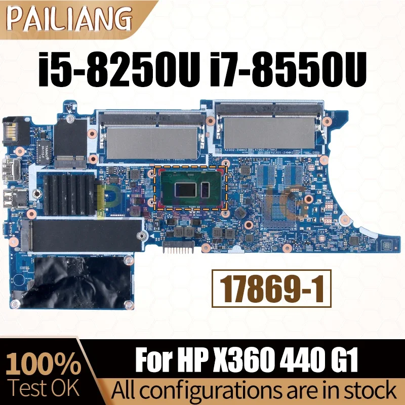 

For HP Probook X360 440 G1 Notebook Mainboard 17869-1 Core i5-8250U i7-8550U L28241-601 L28242-601 Laptop Motherboard Tested