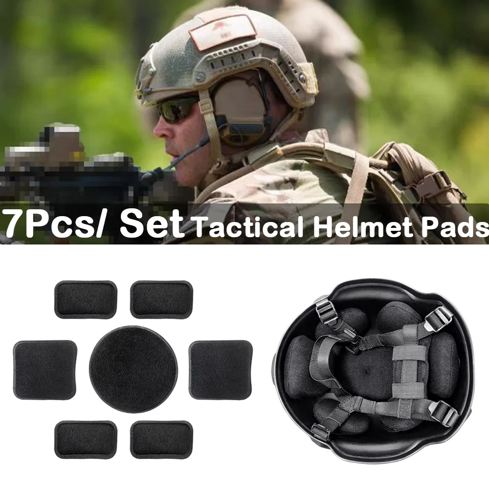

Tactical Helmet Comfort Pads FAST Helmet Cushion Padding Breathable Sweat Absorbing Tactical Gear Accessory Adjustable Pads