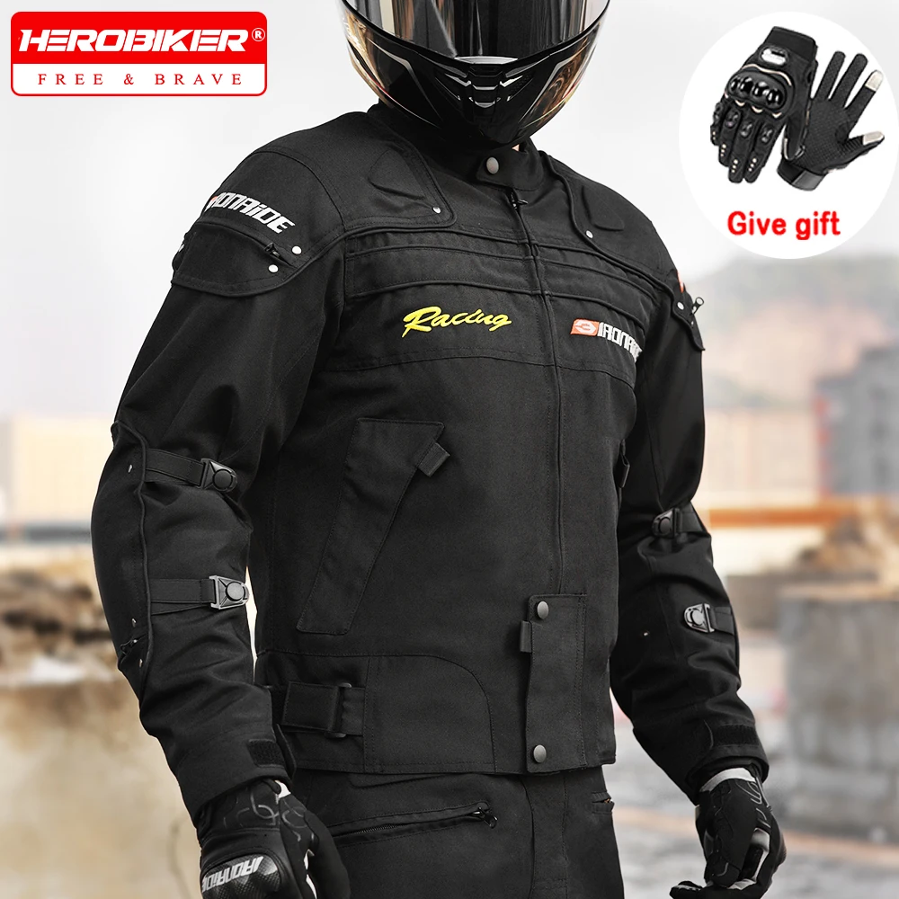 

Motorcycle Jacket Waterproof Protection Warm Windproof Men Motocross Riding Clothing Motorbike Riding Pant With Protective