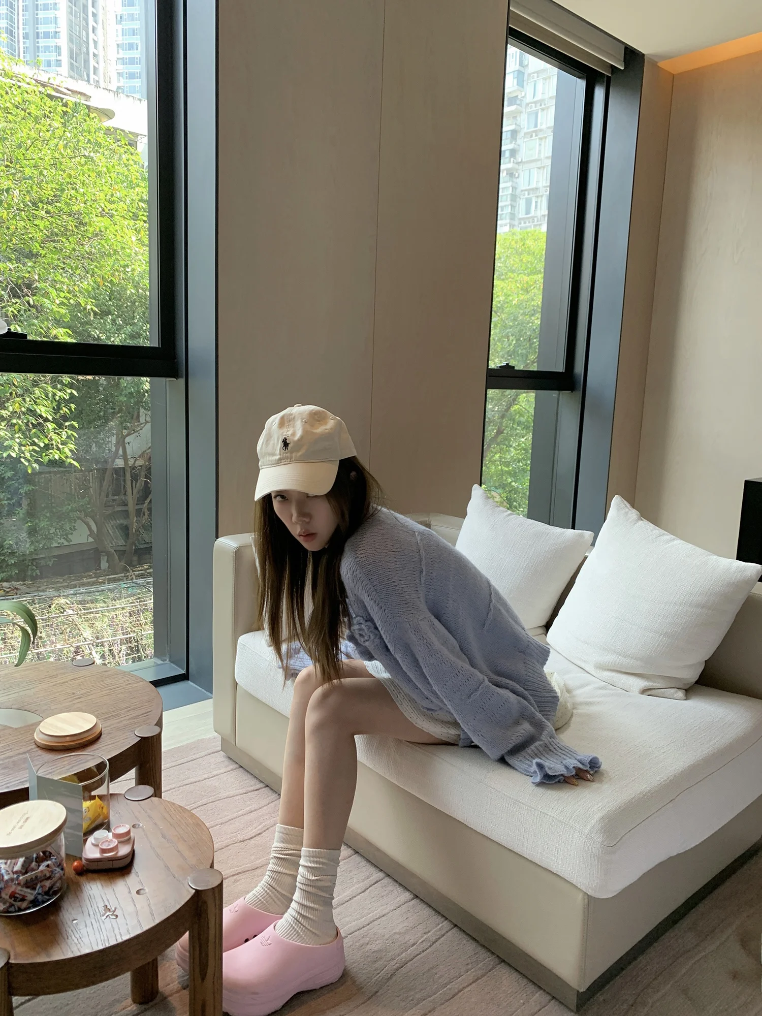 

Sweet Sle Alice Dr Cardigan Design 3D Flower Thin Sweet Knitted Sweater Nylon Acrylic Wool Blend Long Sve Regular Length