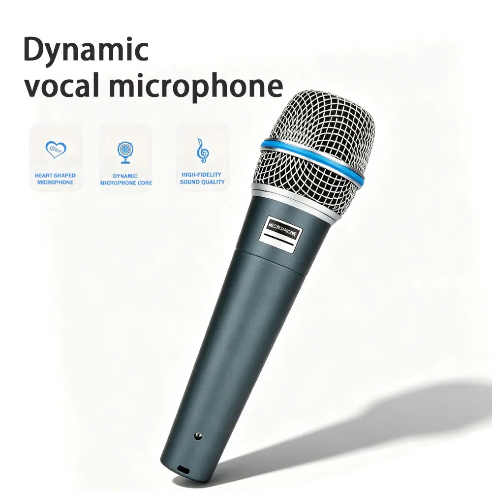 High Quality BA57A Professional Dynamic Supercardioid Wired Microphone For Vocal Live Karaoke Singing Performance Stage