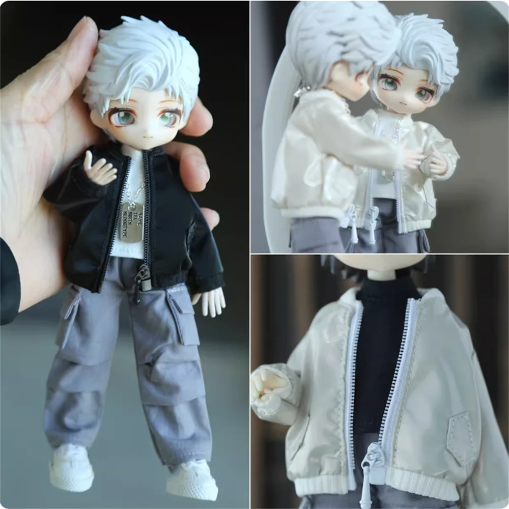 

Snail 1/12 Big 12 Points BJD Clothes Trendy Bomber Jacket Zipper Coat Model Beiming Ashi 3.0 Body In Stock