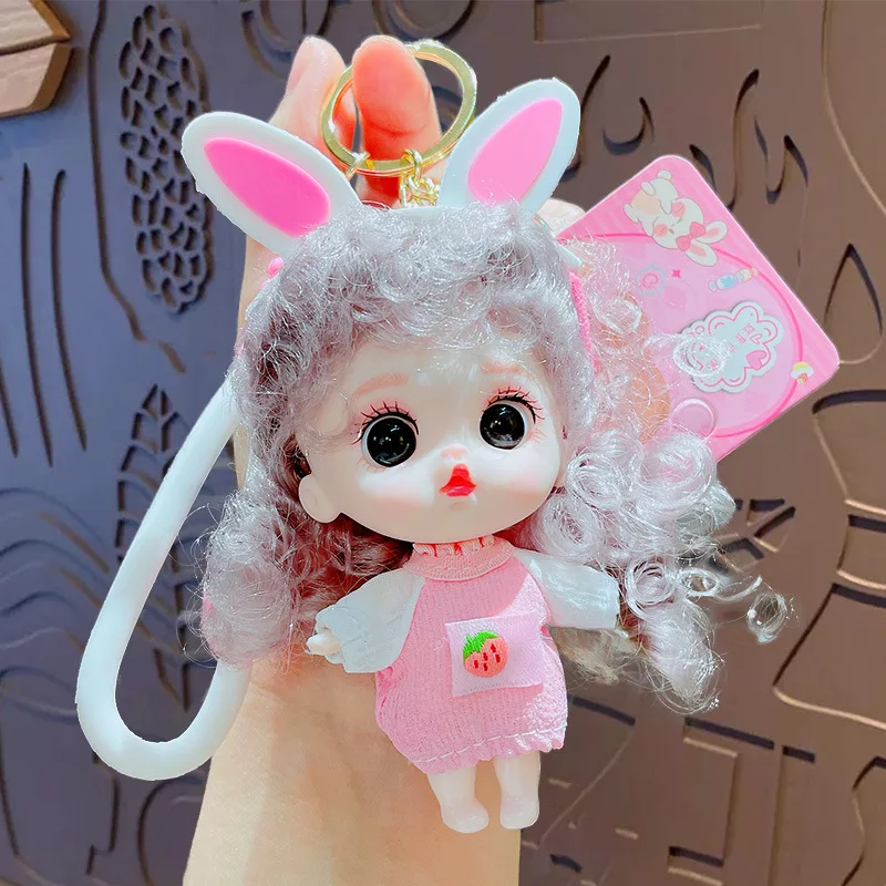 

11.5cm New Design Cute Girl Princess Doll Keychain Pendant Exquisite Doll Car Key Chain Bag Decorations Gift Children Doll Toy