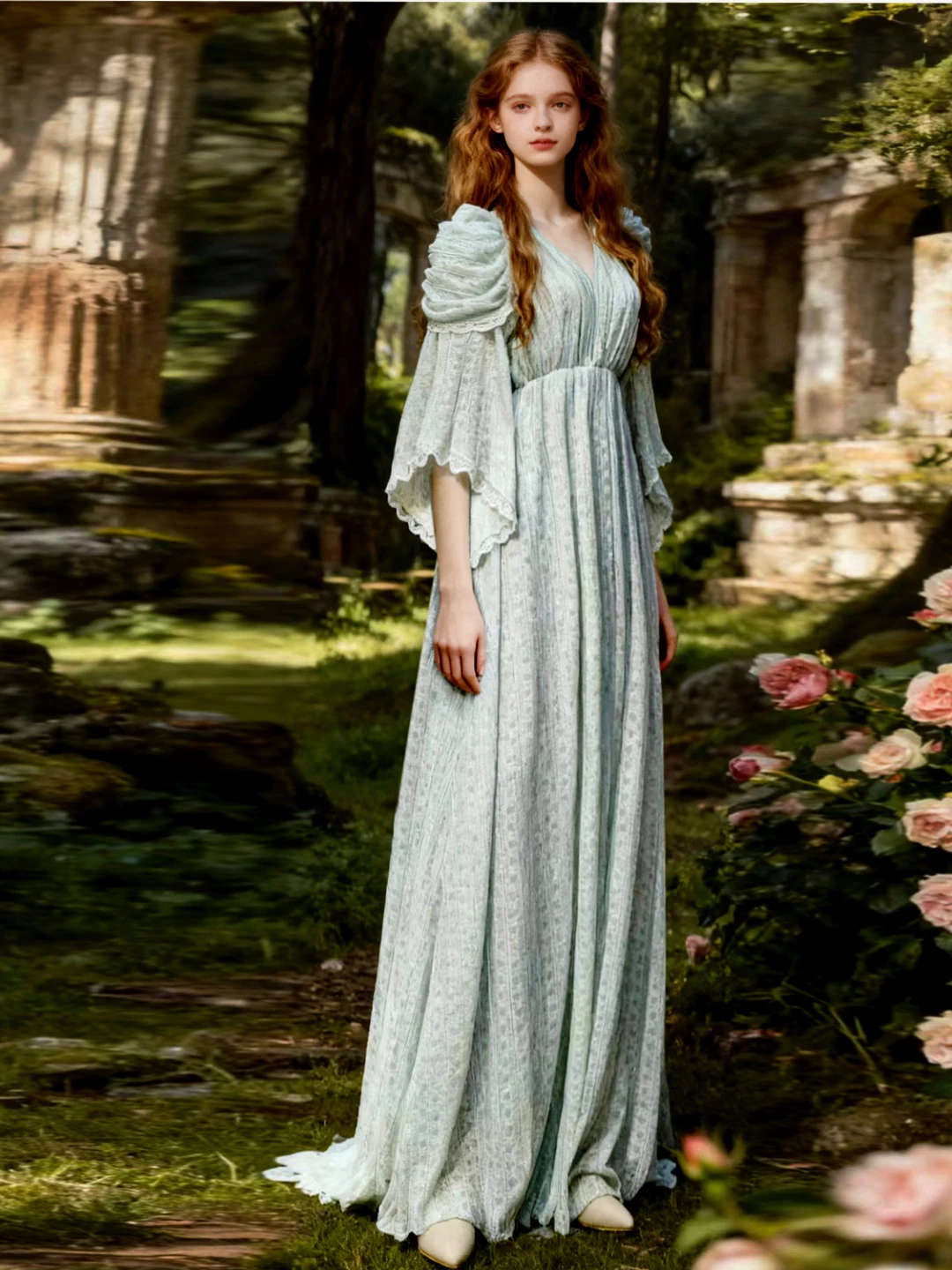 TIYIHAILEY الخريف الشتاء النساء فستان كامل فانوس كم طويل الطابق طول السيدات S-L خمر عالية الخصر سميكة المخملية 2025 جديد #2