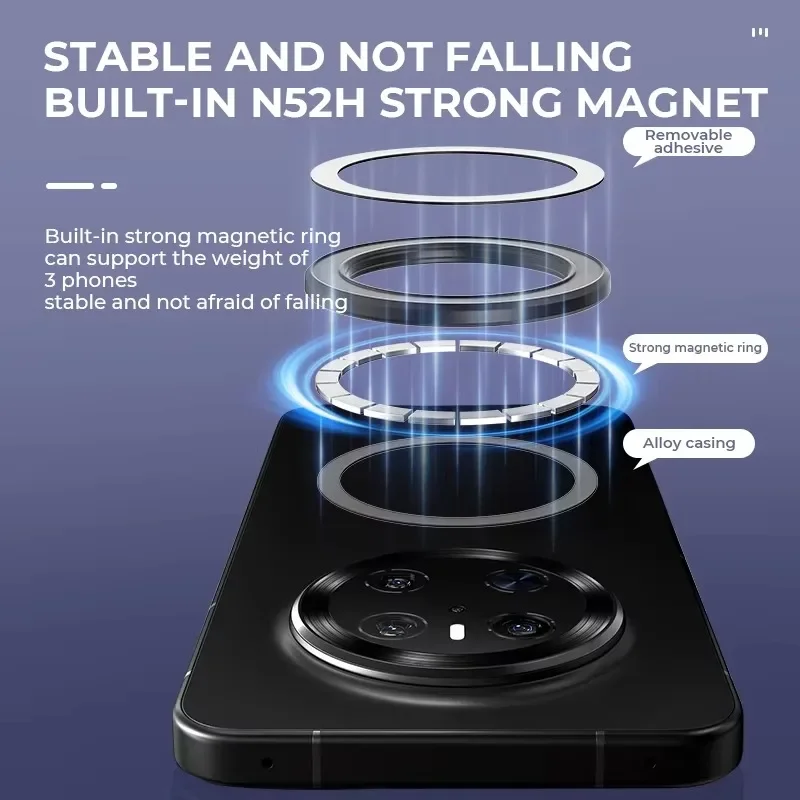 For Magsafe Strong Magnetic Ring Phone Holder Stands Adhesive Magnet Wall Cell Phone Mount Car Dashboard Mount for IPhone view 3