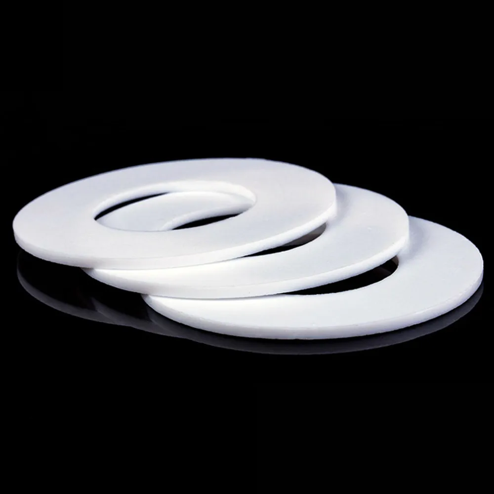 PTFE Flat Flange Gasket Thickness 3mm DN15 ~ DN300 O Ring Seal Spacer Oil Resistance Washer Round Shape White