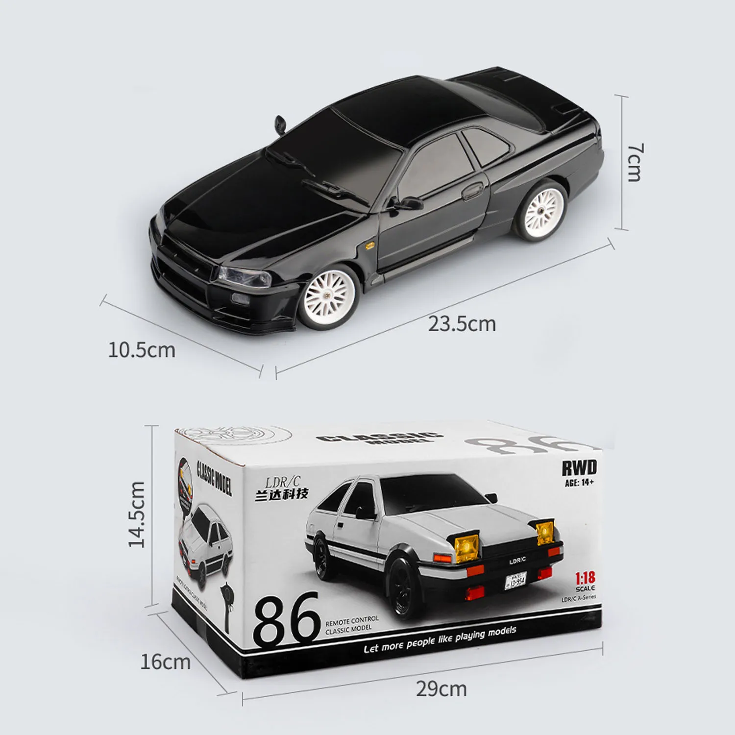 LDRC A99 1/18 RWD RC Car Drift Car Zdalnie sterowane pojazdy wyścigowe Model Światła Zabawkowy model Prezenty na zewnątrz dla chłopców