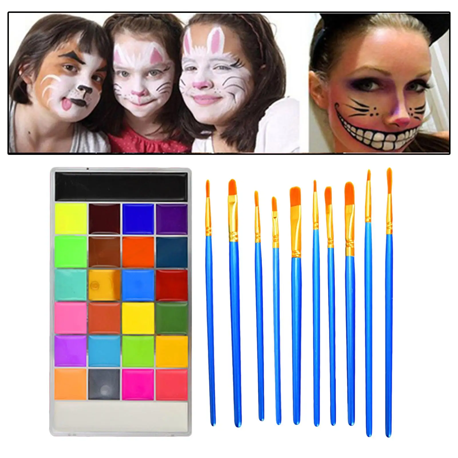 26colors and body Paint for Halloween Festival Cosplay Stage Makeup