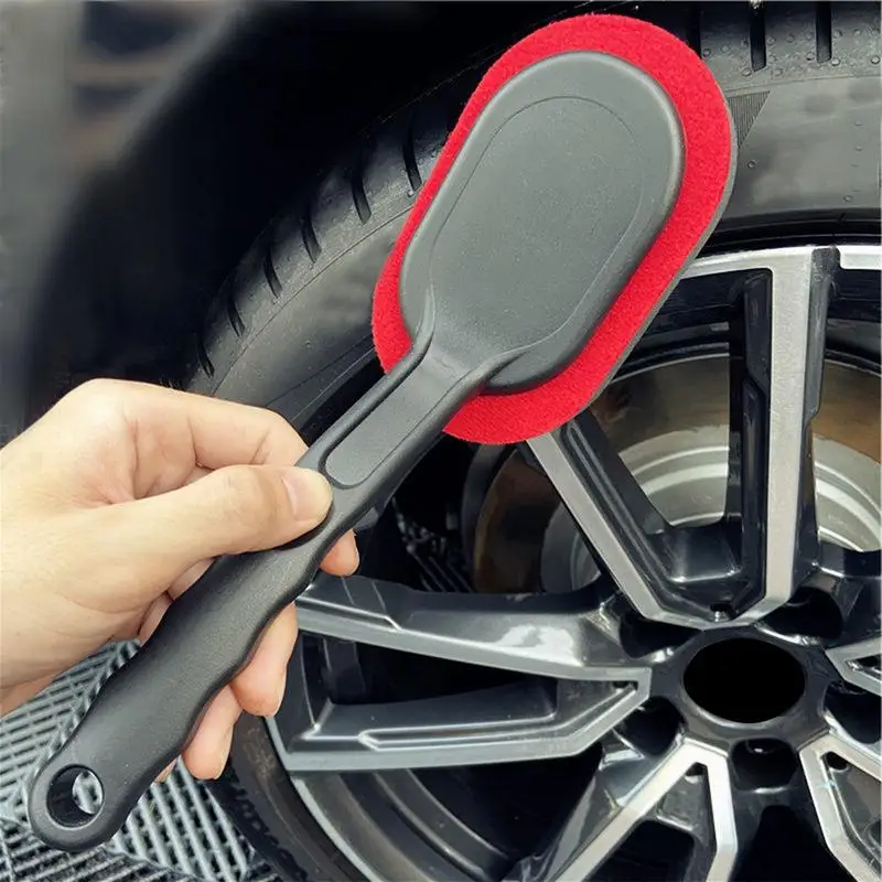 

Car Tire Wheel Brush Long Handle Auto Waxing Polishing Sponge Washing Cleaning Brush Car Air Vent Brush Car Interior Accessories