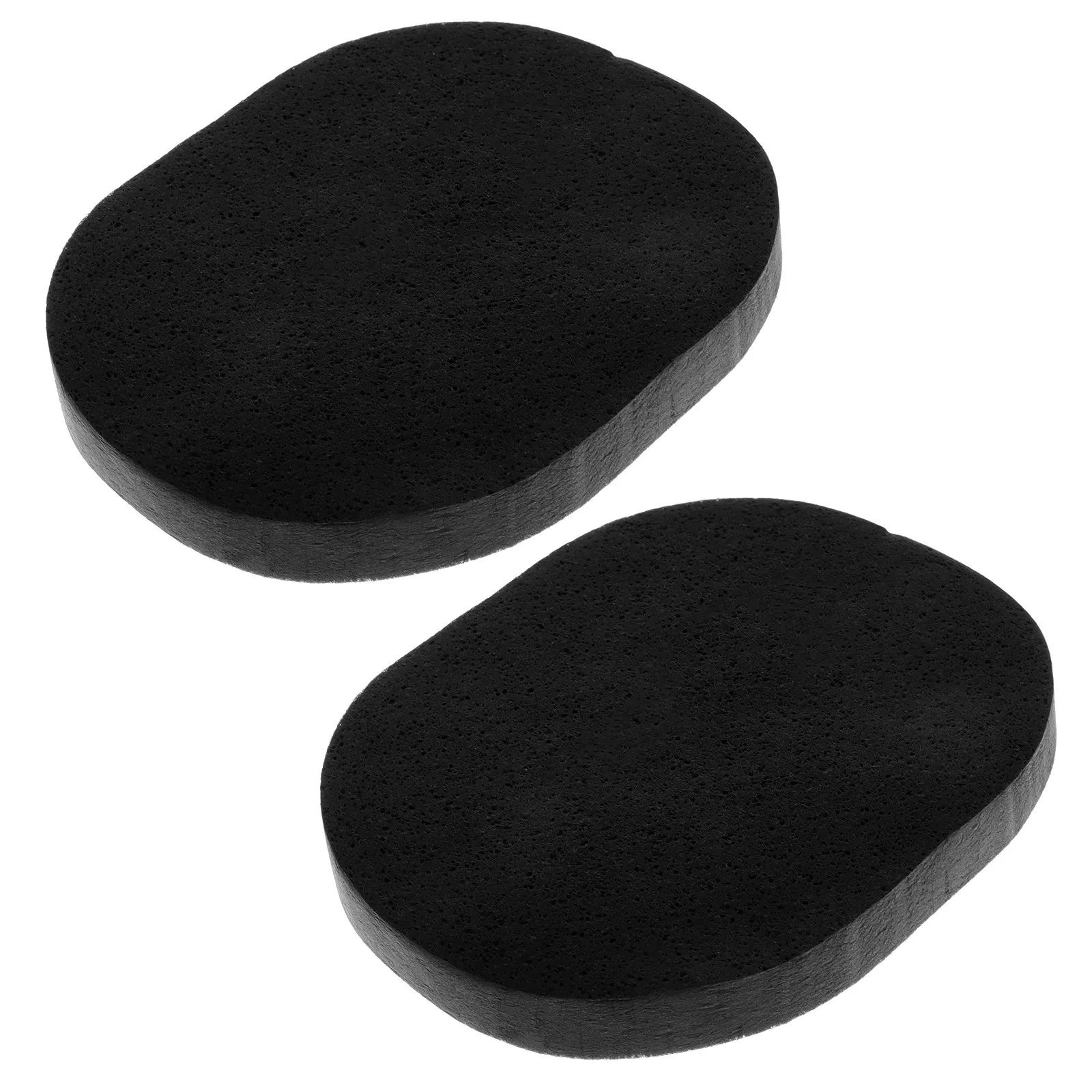 2Pcs Bamboo Charcoal Facial Sponge for Deep Cleansing Massaging Bubble Producing Oil Control Skin Brightening Facial
