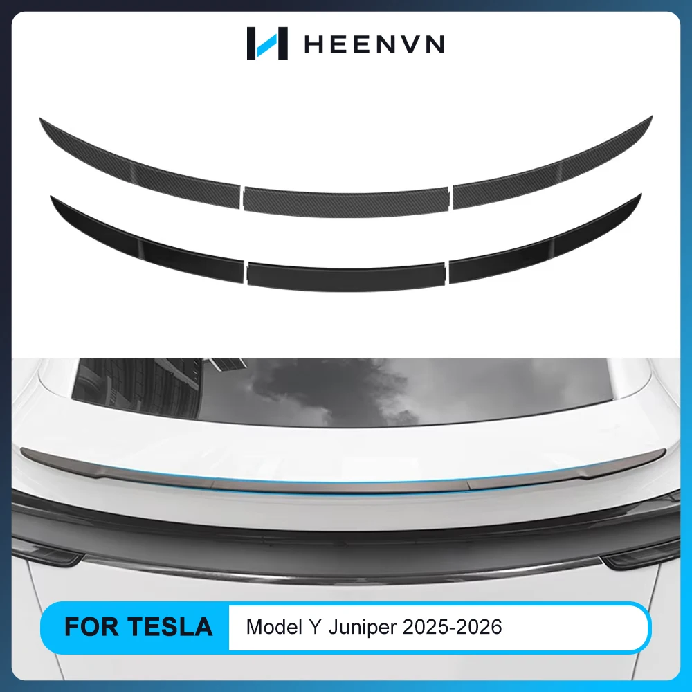 Heenvn Für Tesla Model Y Juniper 2025-2026 ABS-Spoiler Segmentierter Heckklappen-Spoiler aus Carbon Exterieur-Zubehör