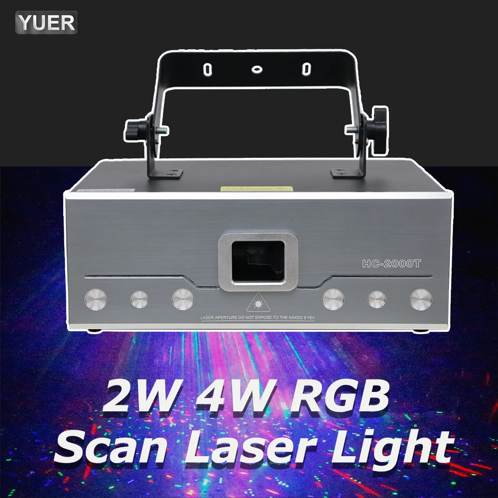 2W 4W RGB Animation Beam ScannerLaser Light  Stage  Laser Projector DJ Disco Bar Club Party Dance Wedding Xmas Effect Show Lamp