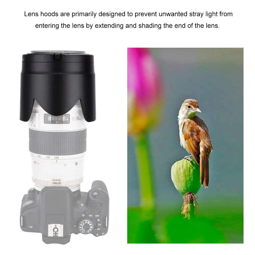 Flower Petal Bayonet Lens Hood Shade Replace ET-87 for Canon EF 70-200mm f/2.8L IS II USM / 70-200 mm F2.8L IS II USM ET87 ET 87