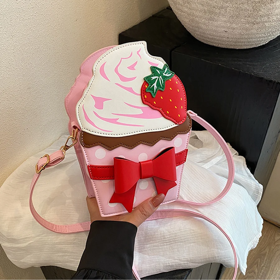 

Japanese Kawaii Cute Cake Shape Bag Women Cartoon Shoulder Bag for Women New Crossbody Bag Small Phone&Purse Bag Bolsa Feminina