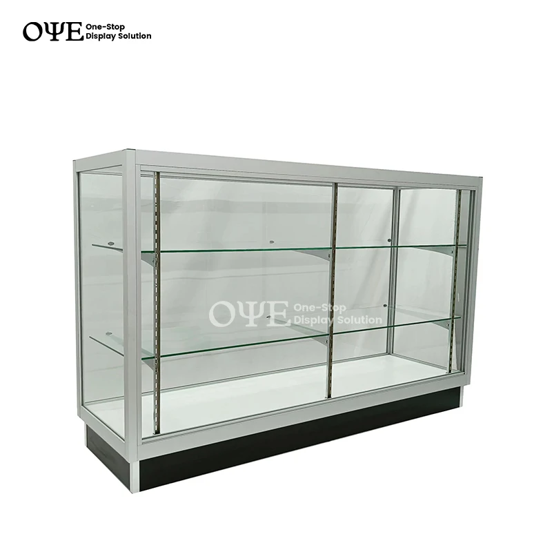 Customized product、2024 Hot selling Full glass Showcase  Glass Display Cabinets hookah retail display vitrine displa