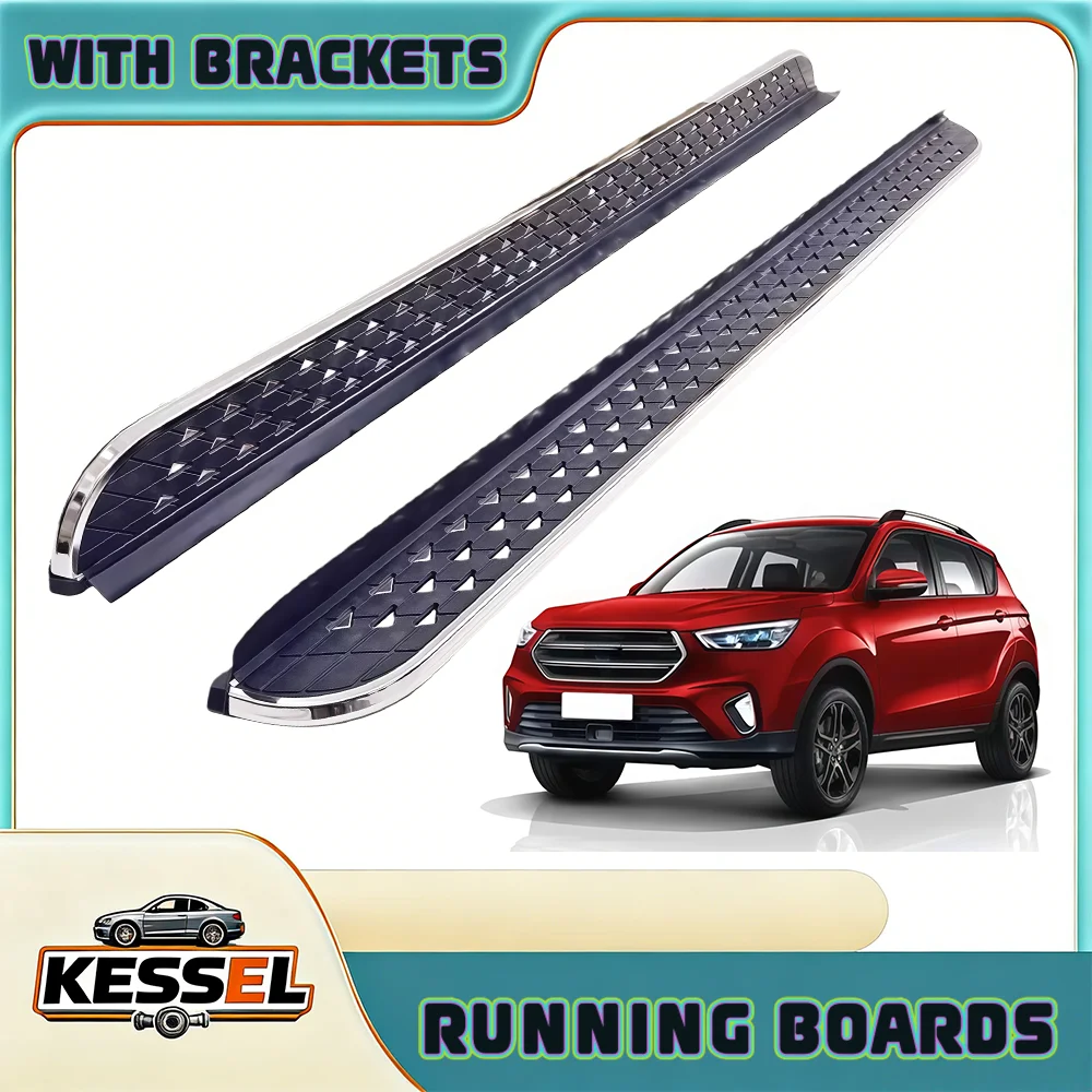 

2Pcs Running Board Side Steps Compatible with Ford Ecosport 2013-2022 2023 Step Pedal Door Fixed Nerf Bars, with Brackets