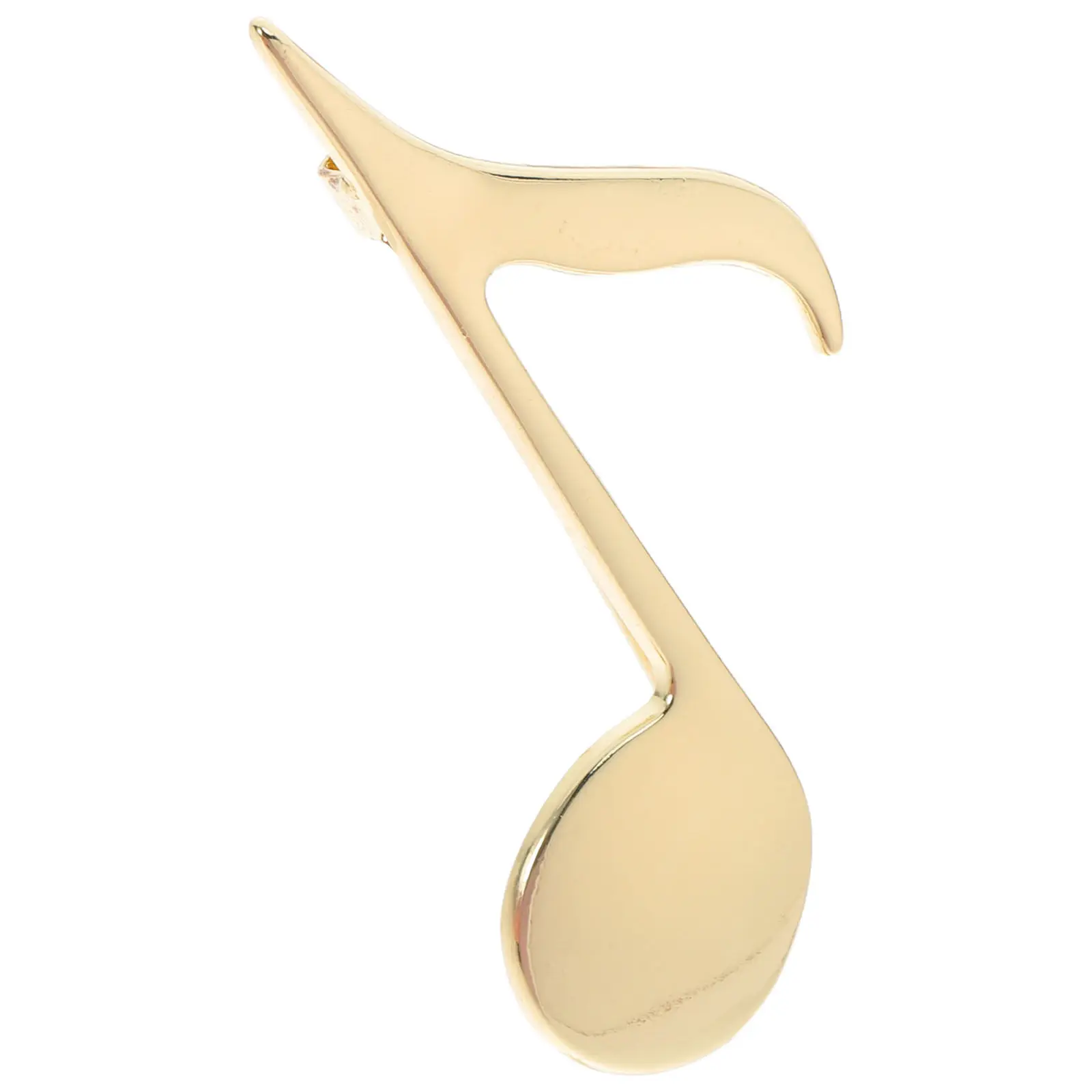 Gold Plated Music Note Brooch Zinc Alloy Fine Crafted Elegant Lapel Pin for Musicians Music Lovers Jacket Backpack Costume