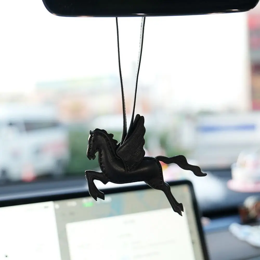 الحصان المفاتيح قلادة للسيدات المرأة حقيبة الحصان حقيبة سحر اليدوية جلد الغنم حقيبة سحر لحقيبة سيارة تزيين اكسسوارات الهدايا #2