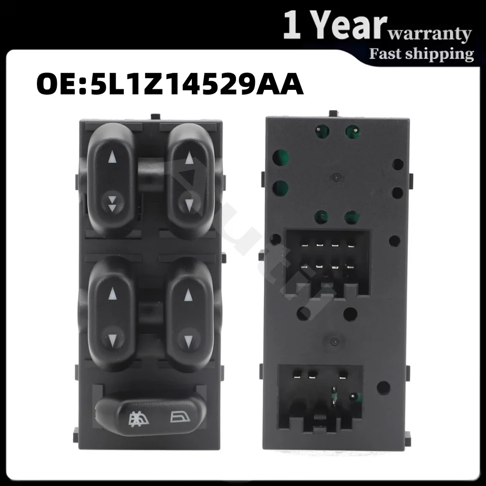 LHD Driver Side Power Window Control Switch 5L1Z14529AA for Ford F150 Expedition Crown Victoria Lincoln Mark LT 2004-2008
