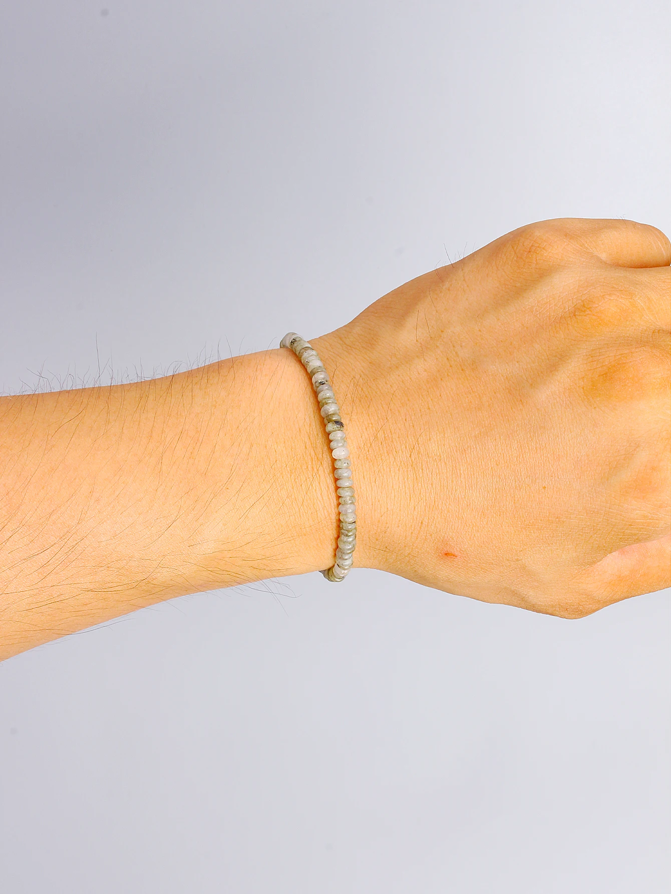 الحجر الطبيعي رمادي اللابرادوريت سوار المعداد حبة 4x2 مللي متر للطاقة الريكي شفاء حسن الحظ سحر ومشاعر إيجابية مجوهرات هدية