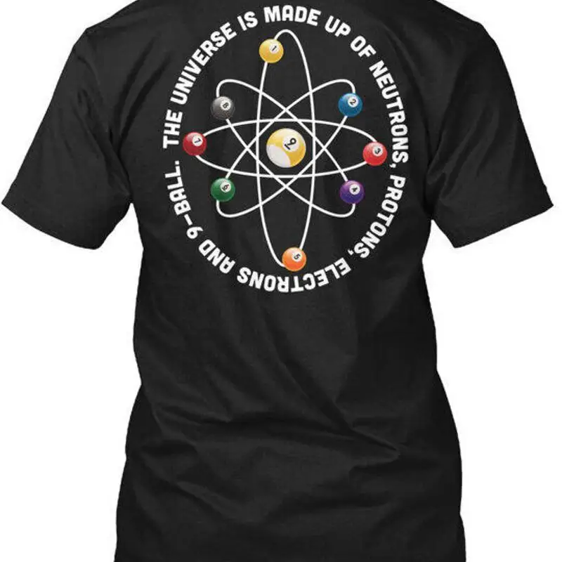 تي شيرت Pool Player 9 ball Universe مصنوع من تي شيرت في الولايات المتحدة الأمريكية مقاس S إلى 5XL