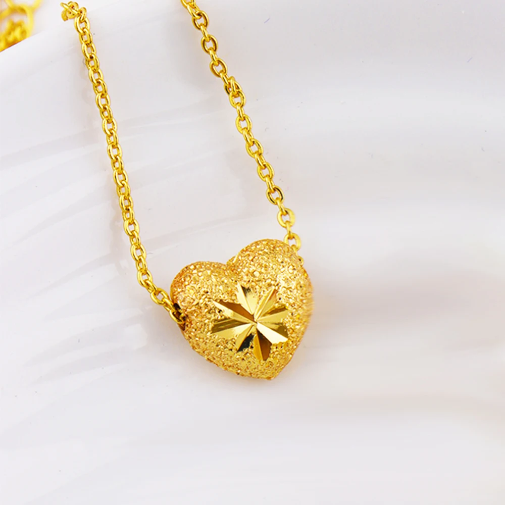 Gold Heart Jewelry Set for Party & Wedding