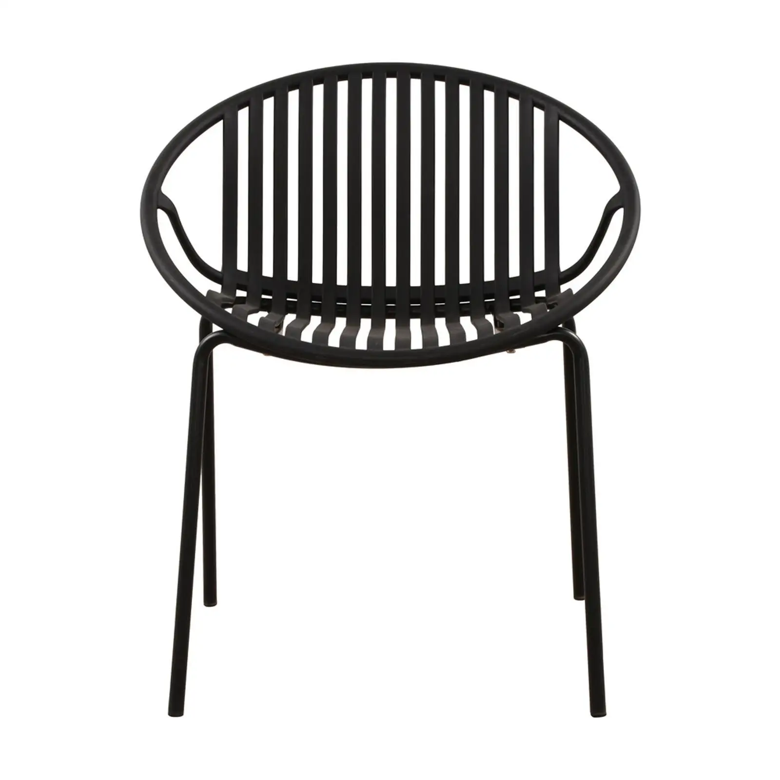 

Modern Breathable Patio Dining Chairs Set with Sturdy Metal Legs and Plastic Backrest for Garden or Porch