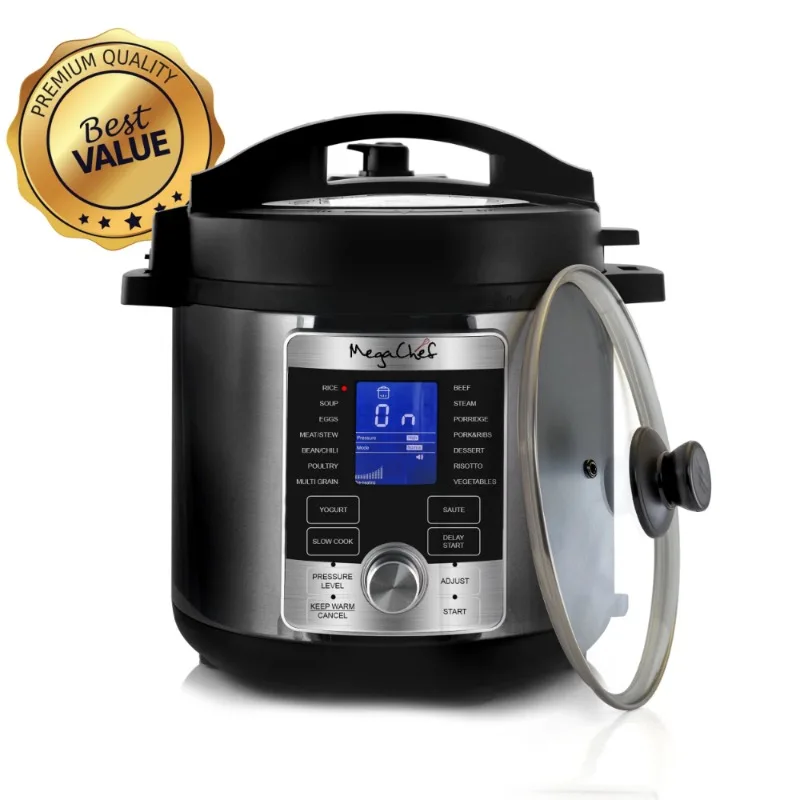 6 Quart Stainless Steel Electric Digital Pressure Cooker with Lid Multicooker  Instant Pot