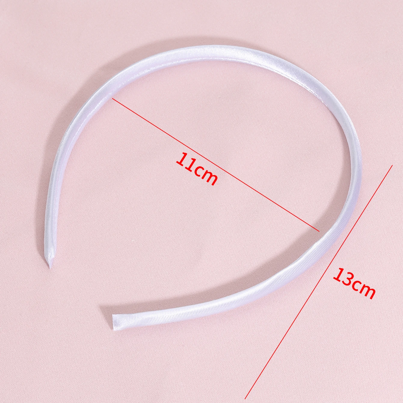 10pcs 10mm Colorful Satin Headband