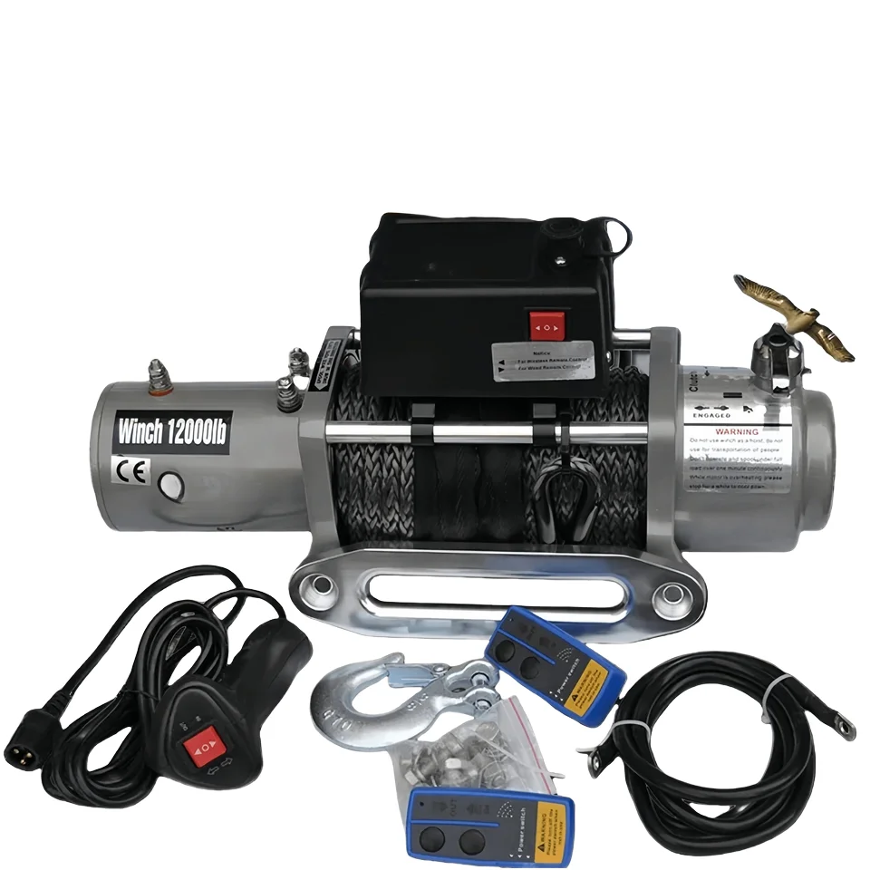 12v 9000lbs 12 volt 12000lbs 4000lb 12v/24v electric car winch with remote wireless control